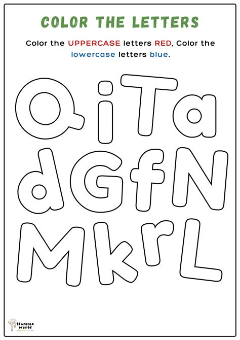 · uppercase letters are used to begin sentences and are also used for . Alphabet Worksheet | Uppercase and Lowercase Worksheet - Mummaworld.com