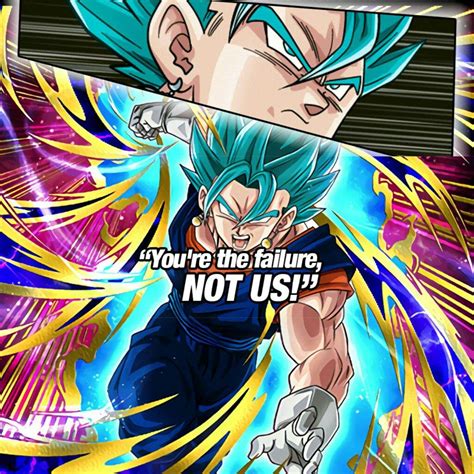 #dragon ball z #dokkan battle global #vegito #potara fusion #vegeta #son goku #lr card #active skill #animation #bandai namco entertainment #majin buu saga #dbz #english dub #vegetto #super vegito #super vegetto #super saiyan. Super Saiyan Blue Vegito edit! | Dokkan Battle Central Amino