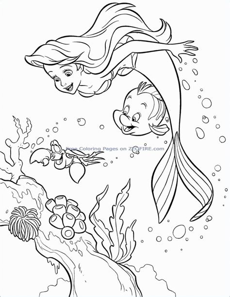 40 the little mermaid printable coloring pages for kids. Little Mermaid Coloring Page - youngandtae.com | Mermaid ...