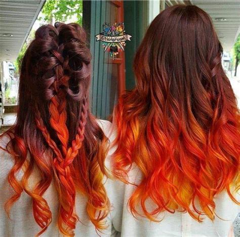 Red hair is a color we've seen trending recently and we know it's a lot of work to maintain. Pin by Elizabeth on Hair | Fire hair, Hair styles, Sunset hair