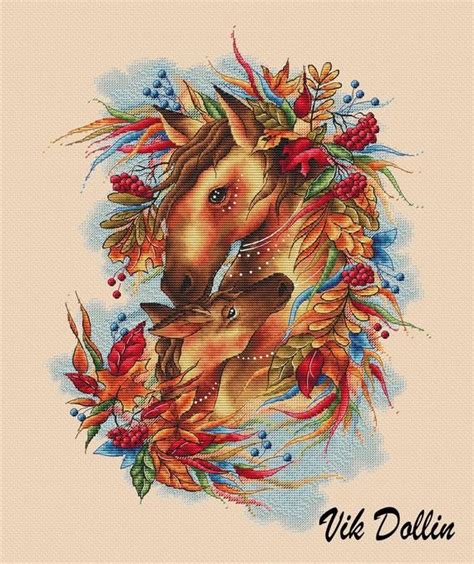 25w x 18h inches on 14 count. Horse Cross Stitch Pattern PDF Instant Download Mother ...
