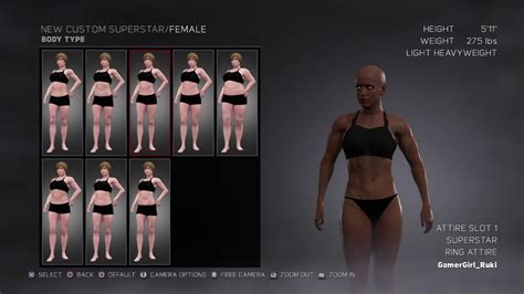 Its gonna be hard to find a game with a character creation that's anywhere near as not only that , but character height and weight have a impact on the gameplay isn't just a visual thing. WWE 2k17 character creation female avatar named blood ...