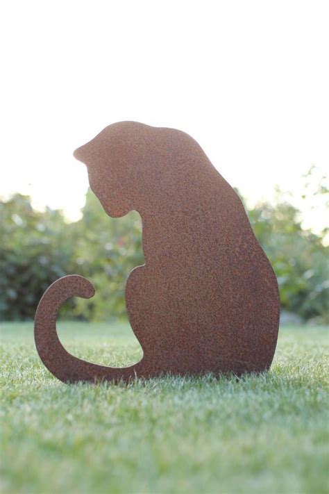 Große auswahl metallfiguren für ihren garten auf rechnung kaufen. Deko Dekofigur Gartenfigur Metallfigur Katze Edelrost ...