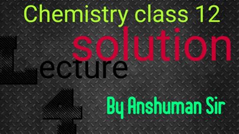 As an example to define raoult's law, consider a solution of volatile liquids in a container a and b as. Class 12 Chemistry Chapter-Solution(Henry's law,Raoult's ...