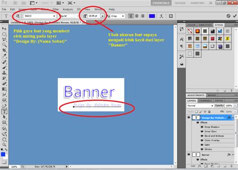 Untuk cara membuat banner di hp, terdiri dari ; Cara Buat Tulisan Banner Di Photoshop - gambar contoh banners