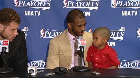 Chris paul tells his son to make the blake face during the postgame press conference. Chris Paul's Son Makes "The Blake Face" - YouTube