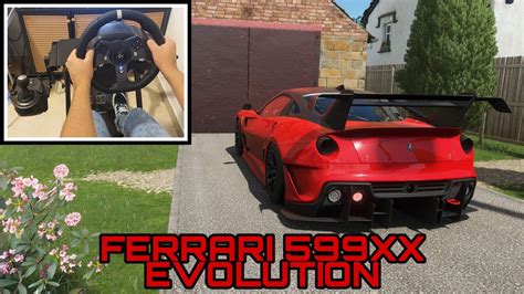 The fxx evoluzione was improved from the standard fxx by continually adjusting specifics to generate more power and quicker gear changes, along with reducing the car's aerodynamic drag. Fastest FERRARI 599XX EVOLUTION (Steering Wheel (G920 LOGITECH) + Shifter Forza Horizon 4 ...