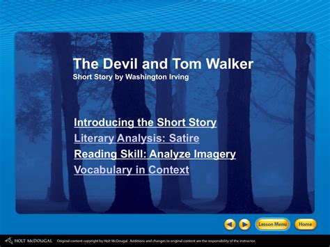 There is a devil who tries to trick people. The Devil and Tom Walker Short Story by Washington Irving