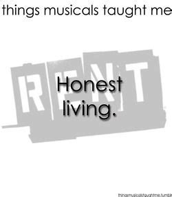 Many of us believe that an honest living is one in which we struggle and toil at. Rent ♥ the guy in rent off broadway who said this was so ...