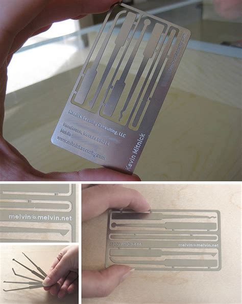 Your credit card is a handy piece of plastic that lets you avail of various products and services. Lock Pick Business Card and 18 More Creative Out of the Box Designs - TechEBlog