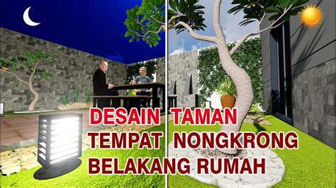 Compact backyard adalah konsep taman yang memanfaatkan ruang yang sempit (foto: DESAIN TAMAN Tempat Nongkrong Belakang rumah #2 - YouTube