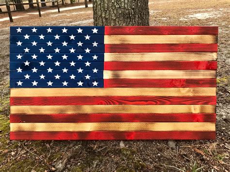 Wooden burnt american flag rustic american flag scorched | Etsy | Rustic american flag, American ...