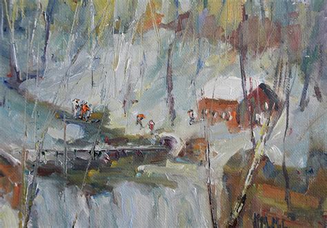 Play At The Old Mill Painting by Kathryn McMahon