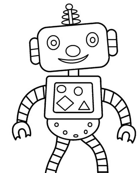 But it needs a bit of color to look even cuter. 9 Free Printable 9 Free Printable Robot Coloring Pages ...