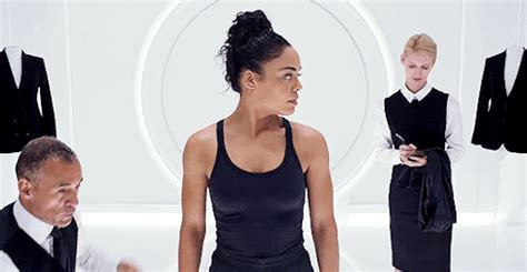Tessa lynne thompson (born october 3, 1983) is an american actress, producer, singer, and songwriter. filmgifs: Tessa Thompson as Agent M in Men in Black ...