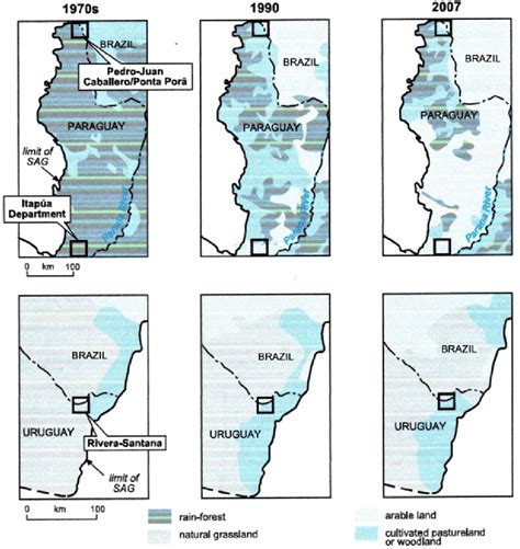 The acuífero guaraní ( as spanish, portuguese aquífero guarani, formerly aqüífero guarani ) in south america is a 1,200,000 square kilometers large aquifers under the. Land-use changes during 1970-2007 above the Guarani ...