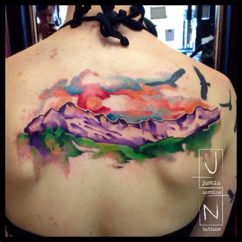40+ mountain tattoo ideas | cuded. Justin Nordine Tattoos Colorado landscape Facebook.com ...