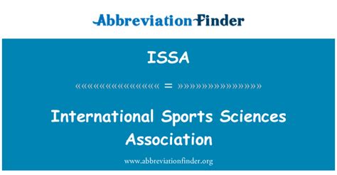 Explore online courses and certifications offered by international sports sciences association. ISSA הגדרה: - האגודה למדעי הספורט International Sports ...