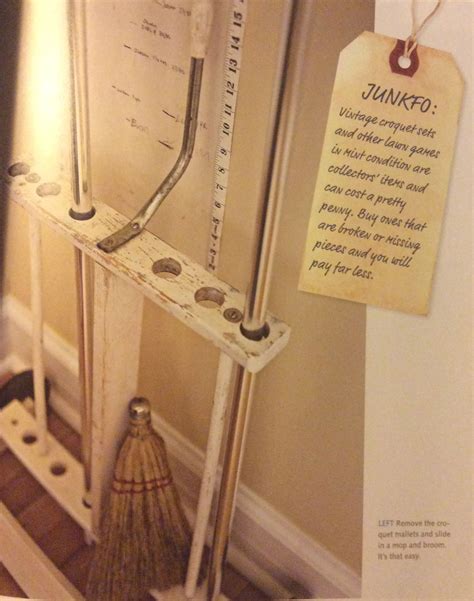 Go to 99pallets.com to see the diy! Croquet holder for mops and brooms | Mops and brooms ...