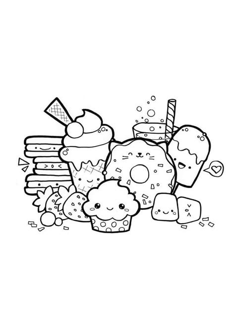 Select from 35919 printable coloring pages of cartoons, animals, nature, bible and many more. Kawaii Dessert Coloring Page - Free Printable Coloring ...