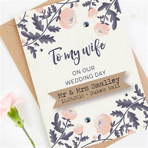 They'll receive multiples of each. Personalised Wife Wedding Day Card By Norma&Dorothy ...