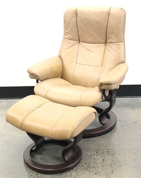 Find your dream chair today. Lot - Ekornes Stressless Leather Lounge Chair & Ottoman