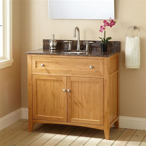 When figuring out your bathroom vanity depth, typically the doors. 36"+Narrow+Depth+Halifax+Bamboo+Vanity+for+Undermount+Sink ...