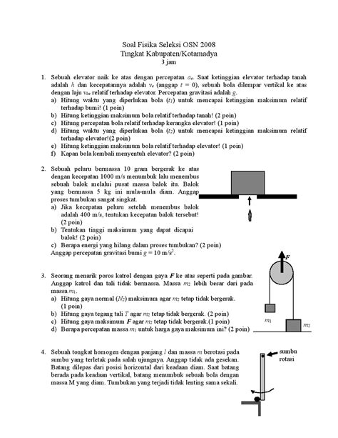 Soal olimpiade sd tingkat kabupaten. Soal Osn Fisika Sma - SOALNA