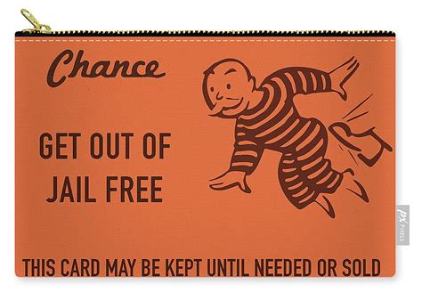 There is one get out of jail free card in both the chance and community chest. Chance Card Vintage Monopoly Get Out Of Jail Free Carry-all Pouch for Sale by Design Turnpike