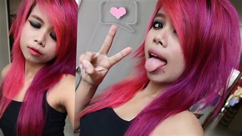 Leave the color to soak in for half an hour to dye your hair a bright or vibrant color without any damage. DYING MY HAIR PINK & PURPLE ♥ - YouTube