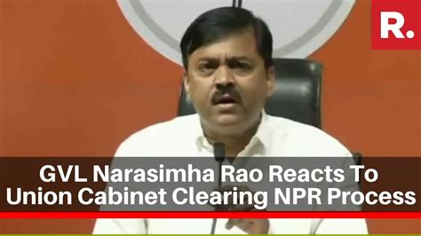 Maybe you would like to learn more about one of these? BJP's GVL Narasimha Rao Reacts To Union Cabinet Clearing ...