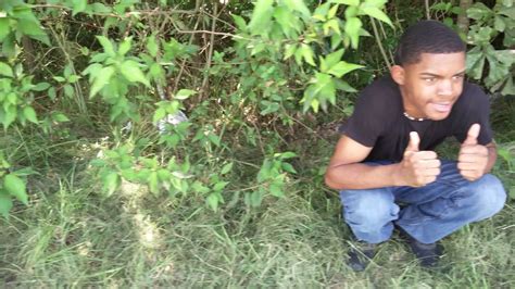 Black Guy Sitting In The Bushes Taking A Dump Youtube
