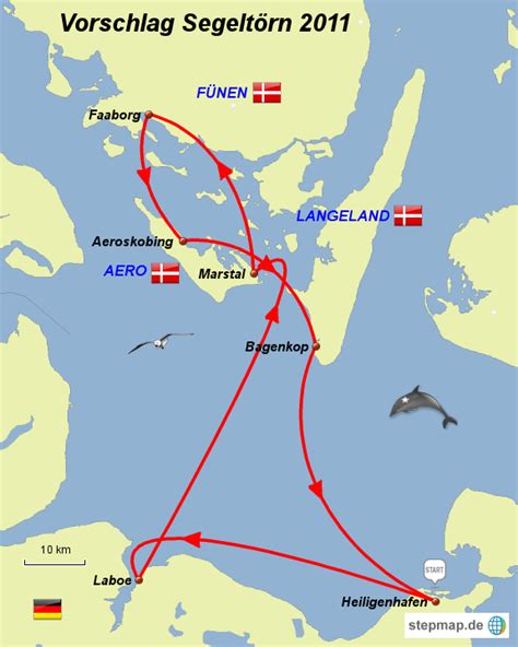 Freie kommerzielle nutzung keine namensnennung top qualität. Segeltörn Dänische Südsee von Tunnelgerd - Landkarte für ...