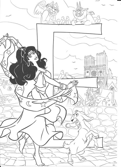 Print each set on a different color of paper to keep sets organized. Esmeralda - the hunchback of Notredam | Abc coloring pages ...