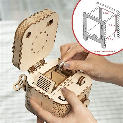 Selection of 8 different puzzles. RoboTime ROKR Treasure Box 3d Wooden Model kits for adults ...