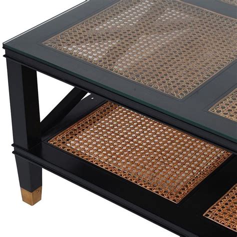 The outsunny black rattan coffee table is a sturdy and durable table made from a powder coated metal frame. Melbourne Black Rattan & Glass Square Coffee Table ...