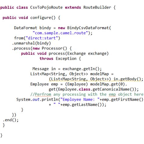 This class extends the object class and implements the serializable. Apache camel usage with examples