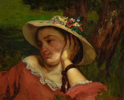 Gustave Courbet - Žena s kvítím na klobouku | Národní galerie Praha ...