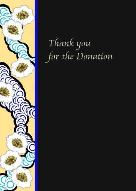 Thank you notes for donations. Thank you for your donation in memory of, Patterned border ...