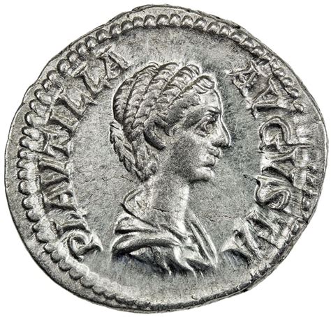 Maybe you would like to learn more about one of these? ROMAN EMPIRE: Plautilla, wife of Caracalla, AR denarius (3.21g), Rome, 202. VF-EF - Stephen ...