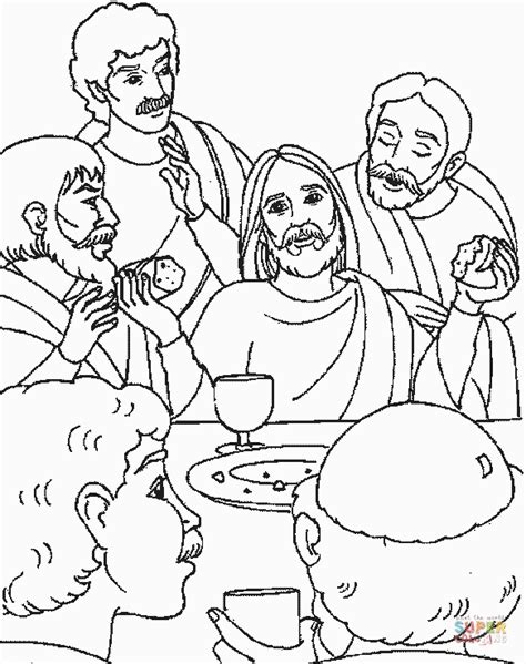 The last supper in the bible is the last meal jesus ate with his apostles before he was crucified. The Last Supper Coloring Page - Coloring Home