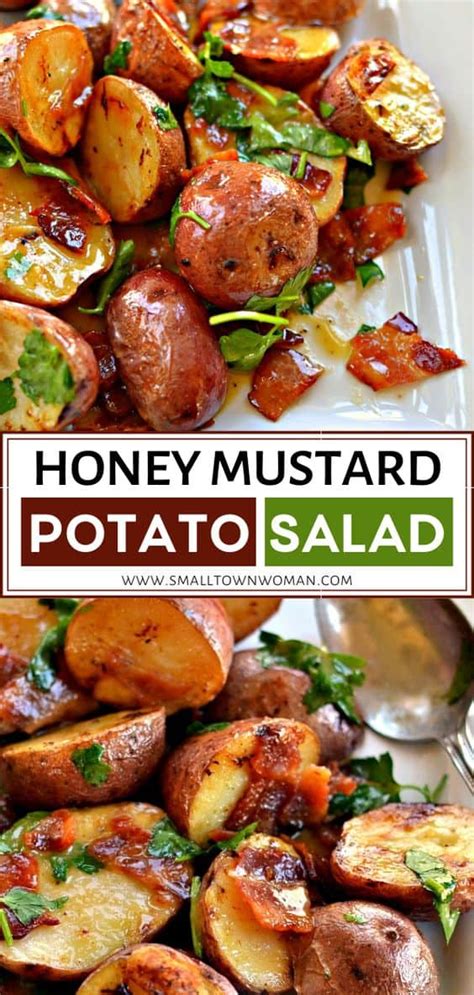 Gently stir to mix the ingredients evenly. Warm Bacon Honey Mustard Potato Salad | Recipe | Potato ...