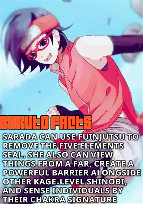 Boruto però gli chiede se sia davvero convinto che gli esseri artificiali siano privi di. Sarada | Naruto facts, Anime funny, Boruto next generation