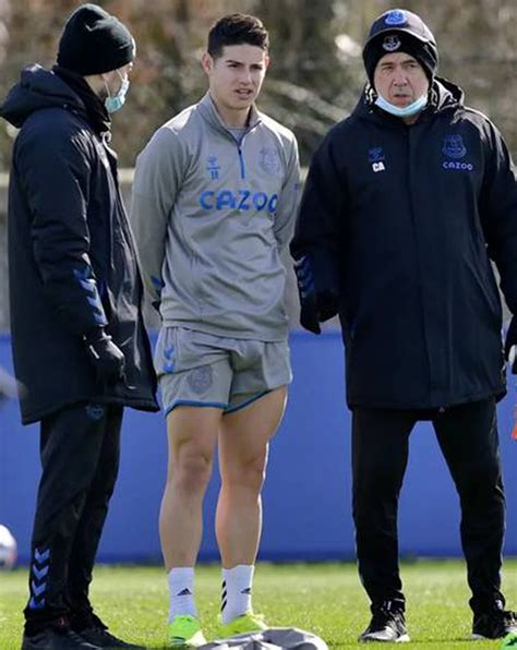 Maybe you would like to learn more about one of these? James Rodriguez big bulge during training