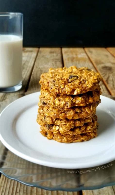 Like gingersnap cookies, but thicker and chewier. Vegan Oatmeal Raisin Cookies with Aquafaba