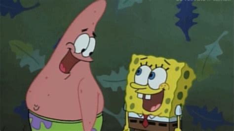 If spongebob squarepants were a person, he would probably have blue eyes, strawberry blonde hair, and a mischievous smile. Patrick Star GIFs on Giphy