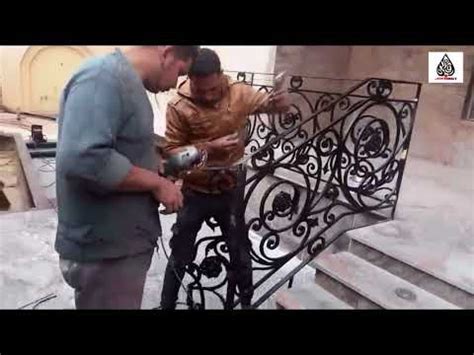 صناعة سلم ودرج حديد خارجي مع تفاصيل كاملة بطريقة سهلة وبسيطة دهان الدرج how to make an external iron ladder. حديد مشغول درابزين درج