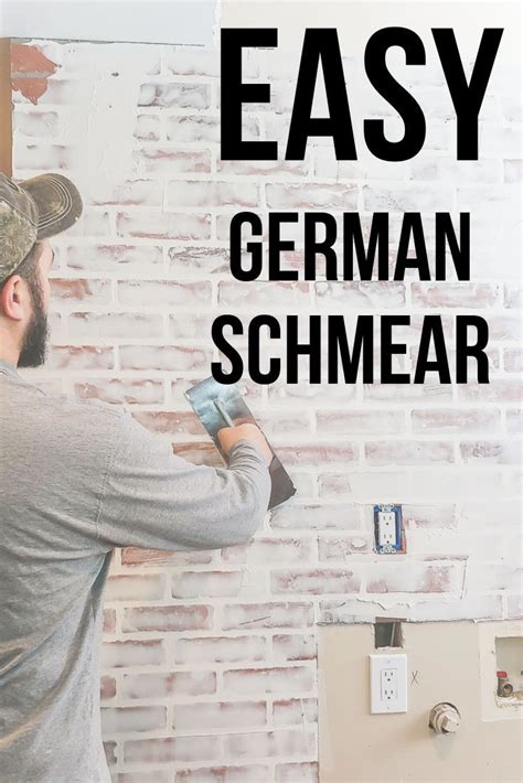 If you want to make a brick wall yourself but it's too hard or you rent and it's impossible, there are some way to make a faux brick wall, too. Easy German Schmear Tutorial On A Faux Brick Wall | Faux ...