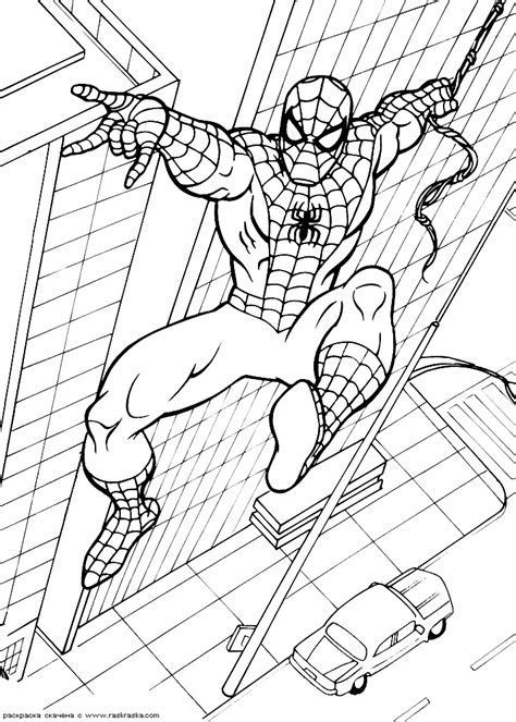 Great collection of free spiderman coloring pages! SpiderMan coloring pages 5 / SpiderMan / Kids printables coloring | Superhero coloring pages ...