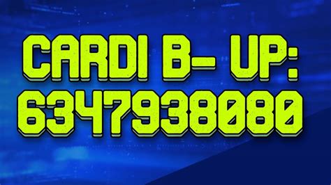 Use these working & valid tiktok song ids in the boombox.missing: CARDI B- UP ROBLOX MUSIC ID/CODE *FEBRUARY 2021* - YouTube